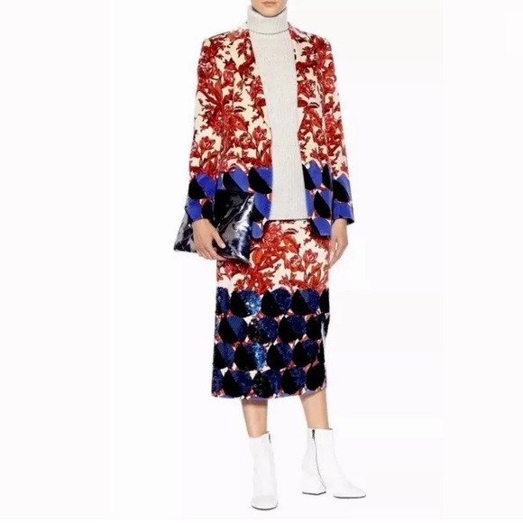 Dries Van Noten Jackets & Blazers - Dries Von Noten Blest Floral Graphic Circle Blazer